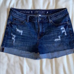 Mid Rise Jean Shorts